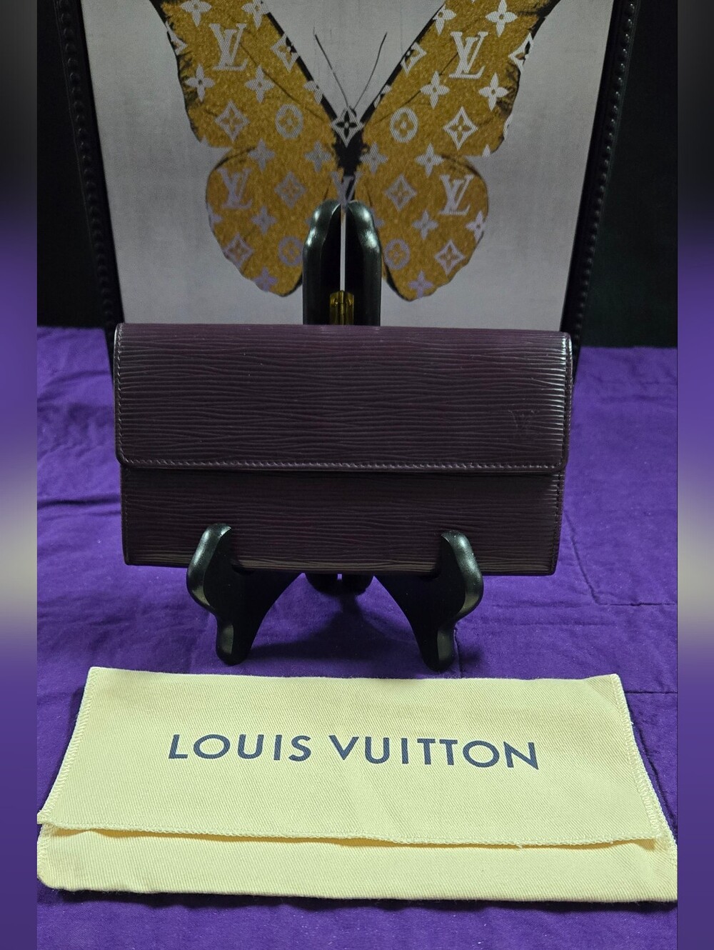Louis Vuitton Plum Epi Leather Clutch Wallet - Picture 1 of 15